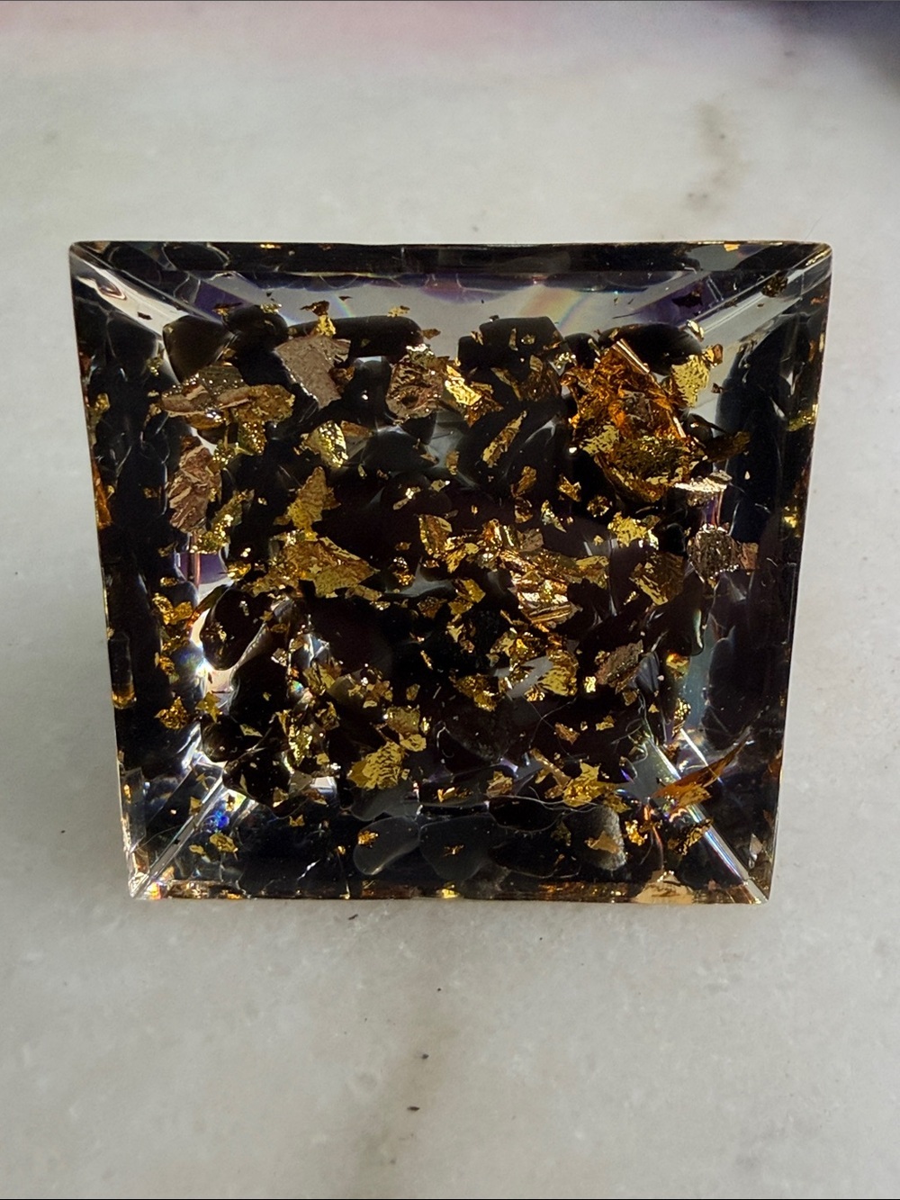 Amethyst Orgonite Pyramid Decorative Home Accent - Picture 5 of 6